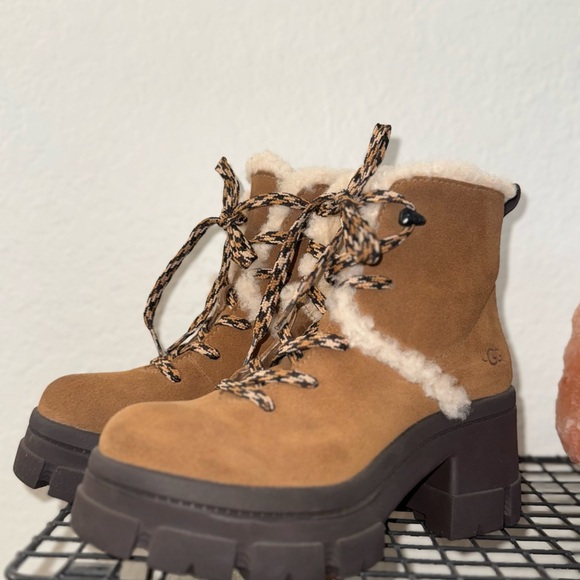UGG Women's Winter Hiker Boots - Tan and Black - Picture 2 of 5